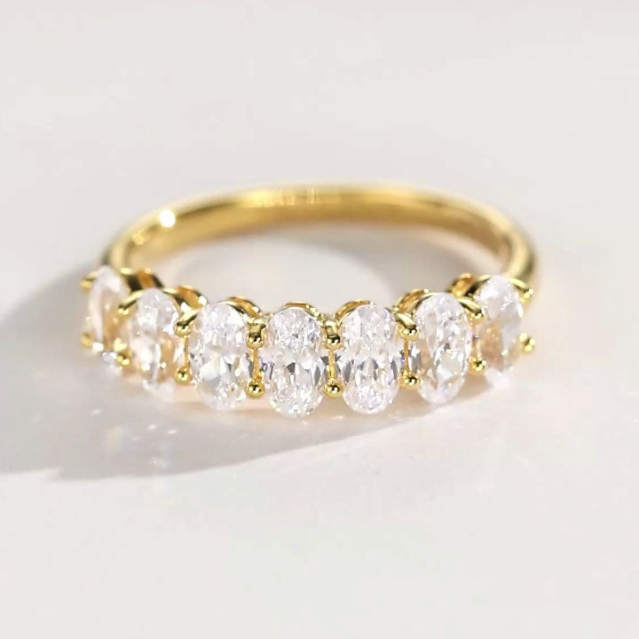 7-Diamond Row Ring For Women Jewelry