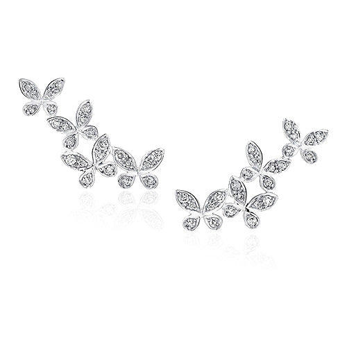 Mini Butterfly Diamond Earrings For Women Jewelry