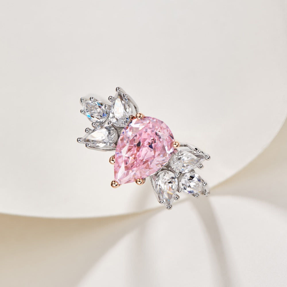 Pink Diamond Ring For Women Jewelry