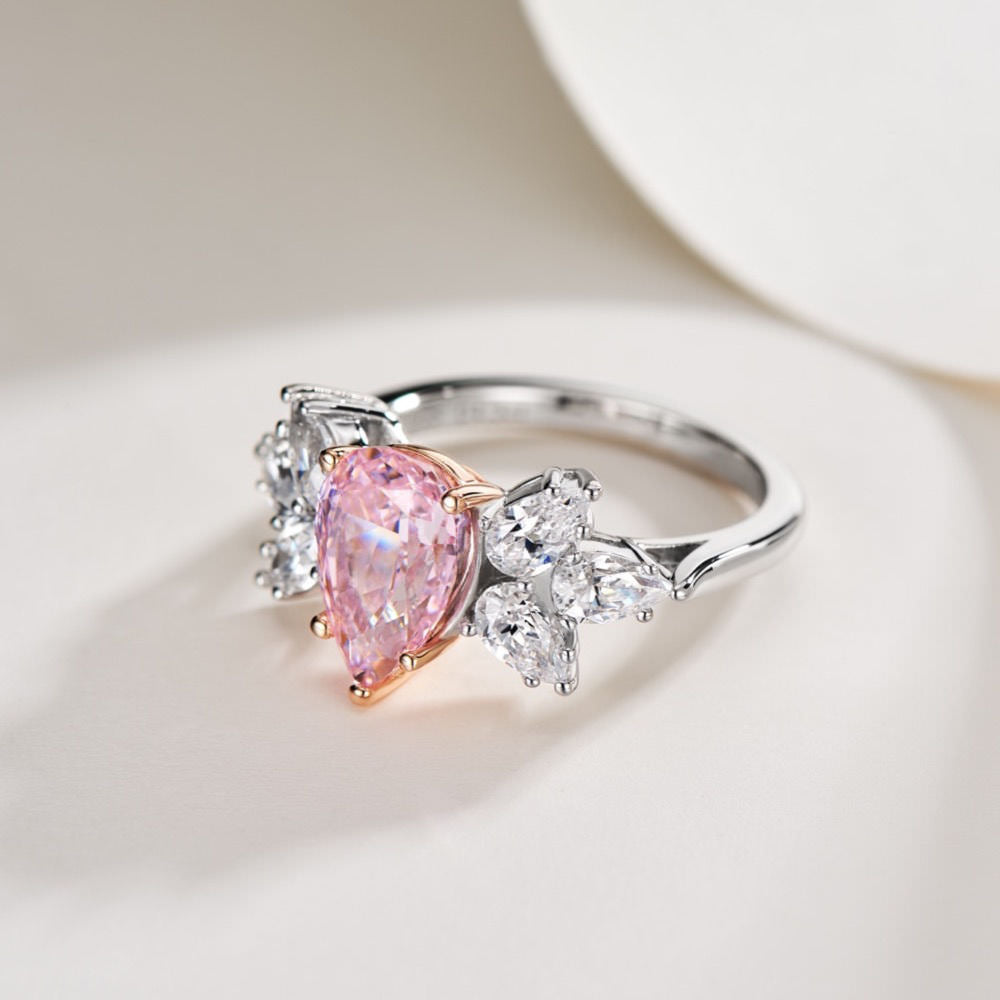 Pink Diamond Ring For Women Jewelry