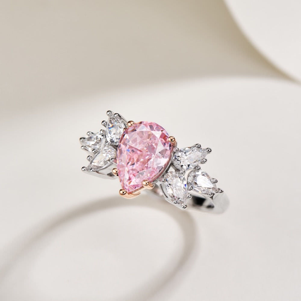 Pink Diamond Ring For Women Jewelry