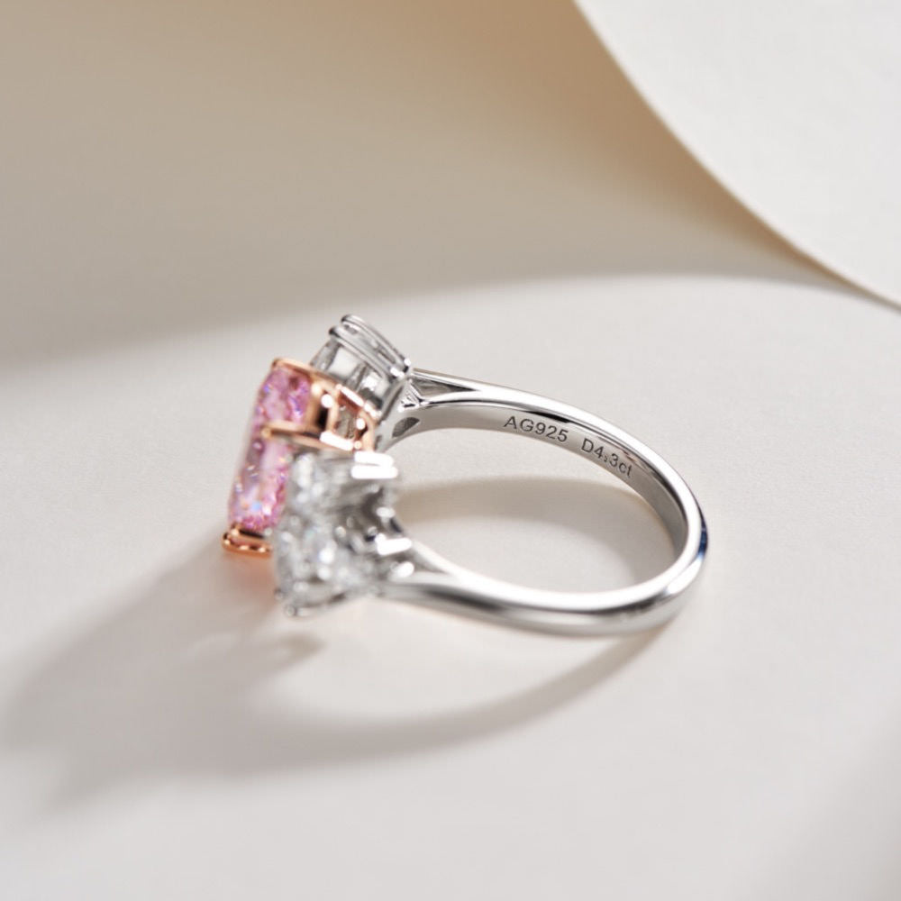 Pink Diamond Ring For Women Jewelry