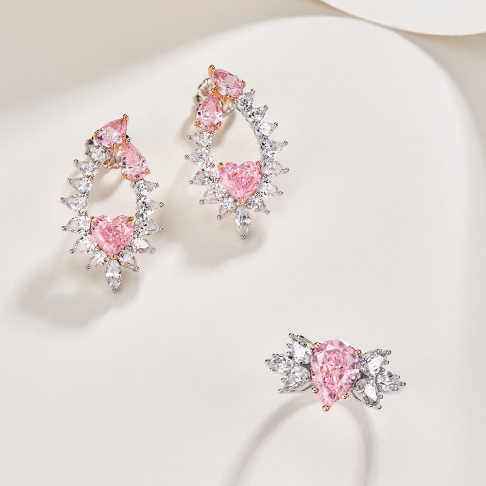 Pink Diamond Ring For Women Jewelry