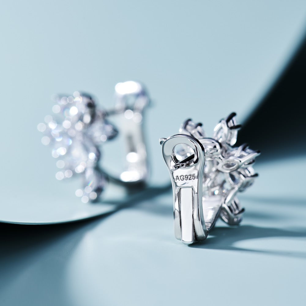 Cluster Diamond Earrings For Women Jewelry
