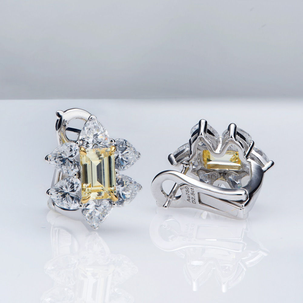 Yellow Diamond Earrings For Women Jewelry