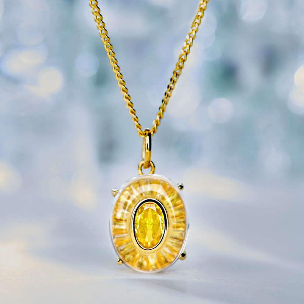 Colored Diamond Necklace For Women Jewelry
