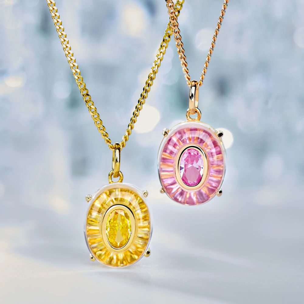 Colored Diamond Necklace For Women Jewelry