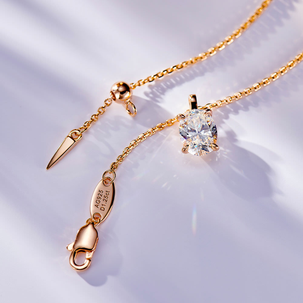 Egg-shaped Diamond Chain For Women Jewelry