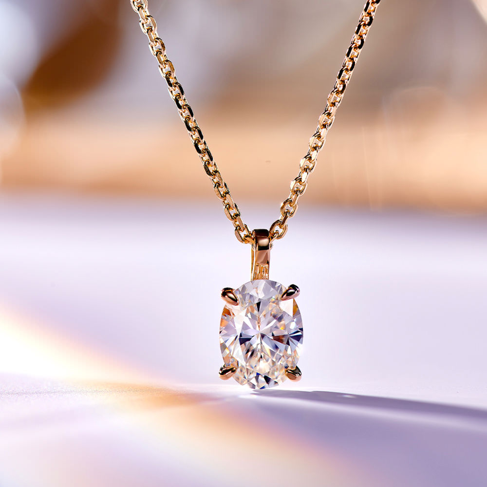 Egg-shaped Diamond Chain For Women Jewelry