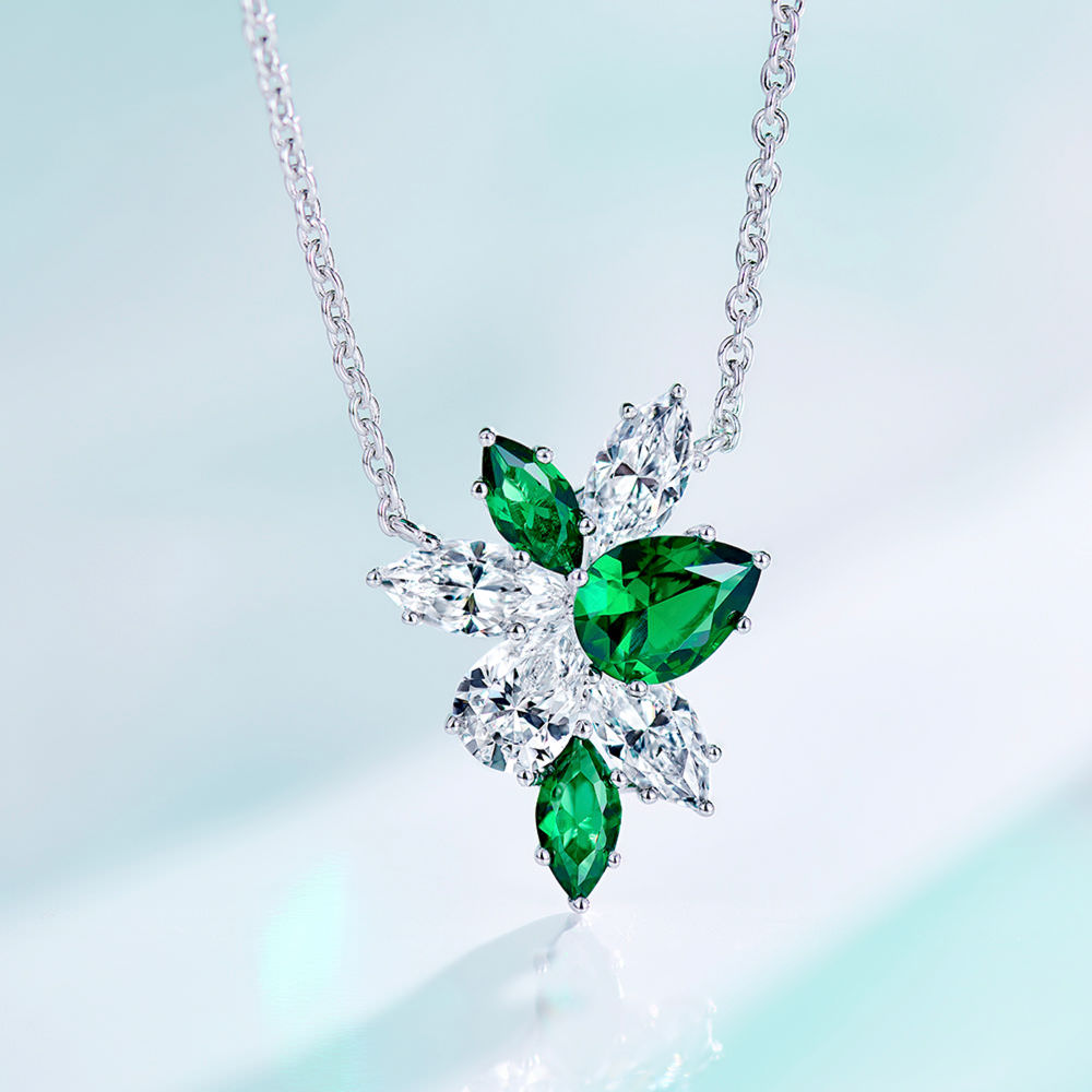 Cluster Diamond Necklace For Women Jewelry
