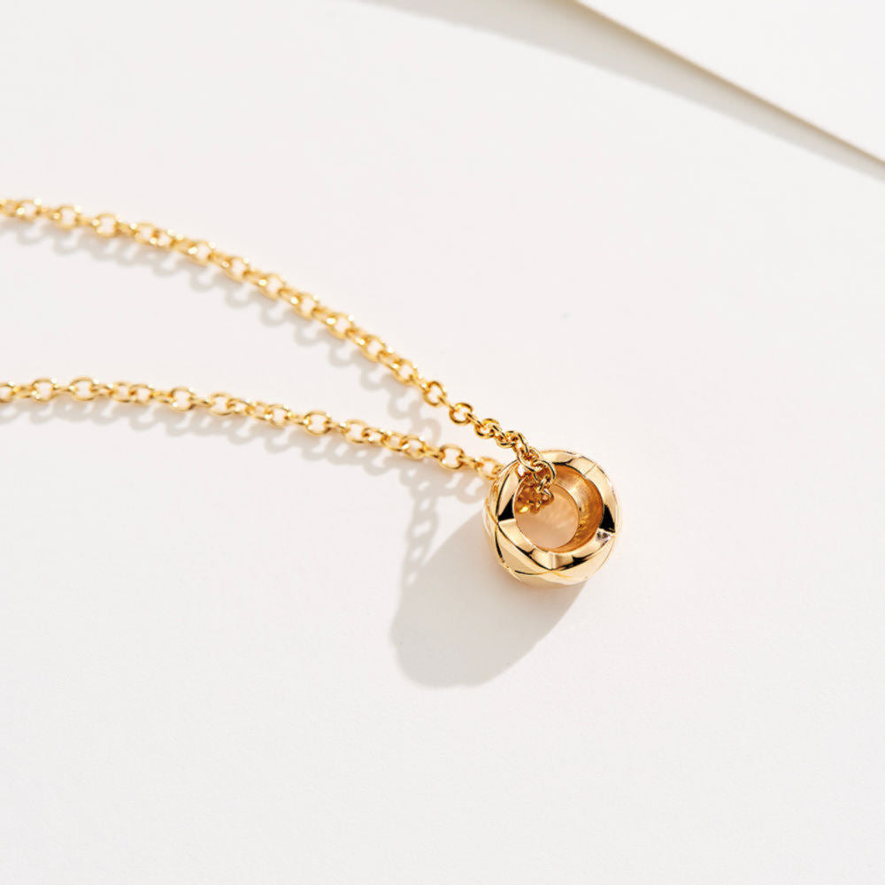 Golden Bean Necklace For Women Jewelry