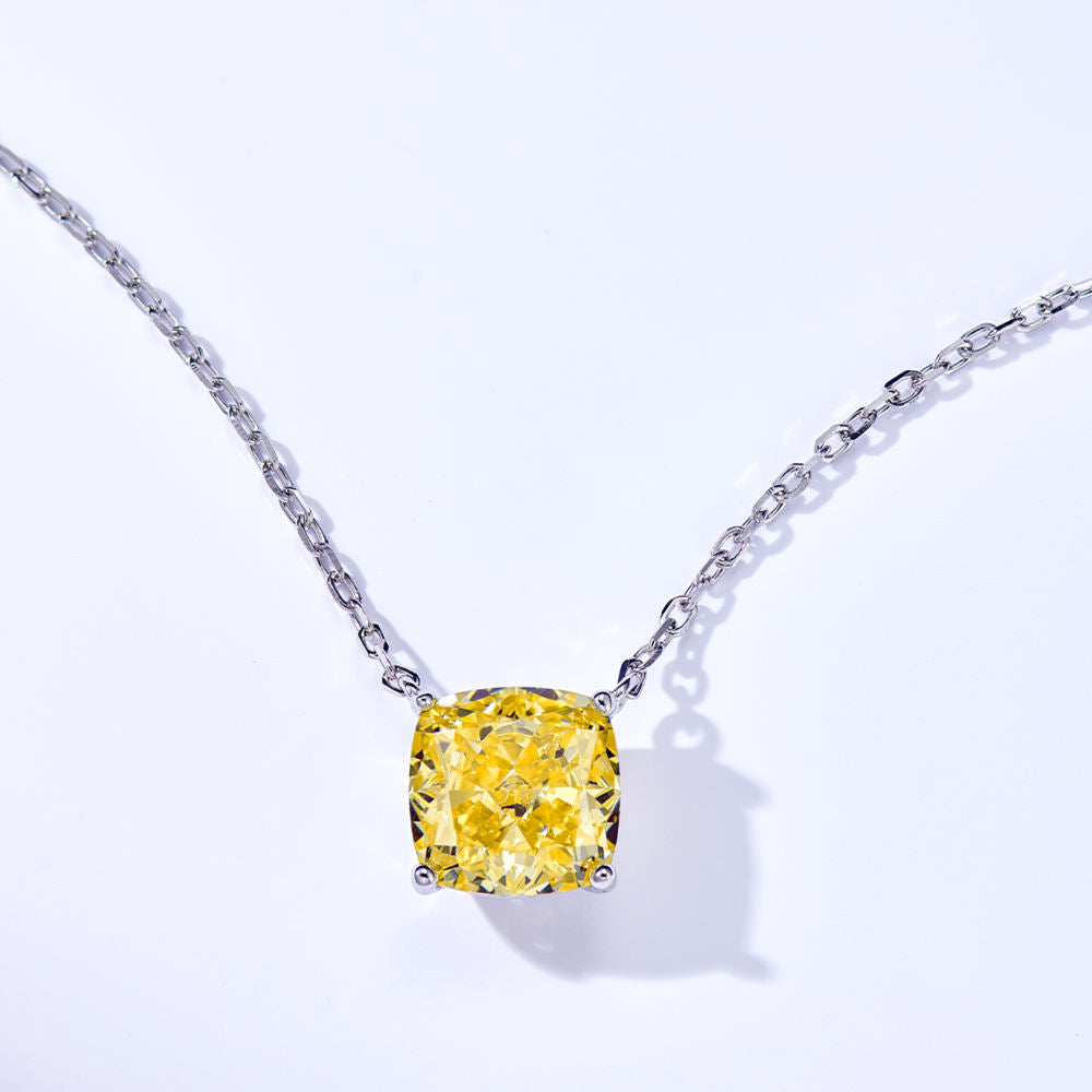 Yellow Diamond Necklace For Women Jewelry