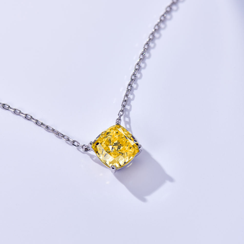 Yellow Diamond Necklace For Women Jewelry