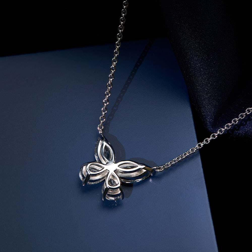 Classic Butterfly Diamond Pendant For Women Jewelry