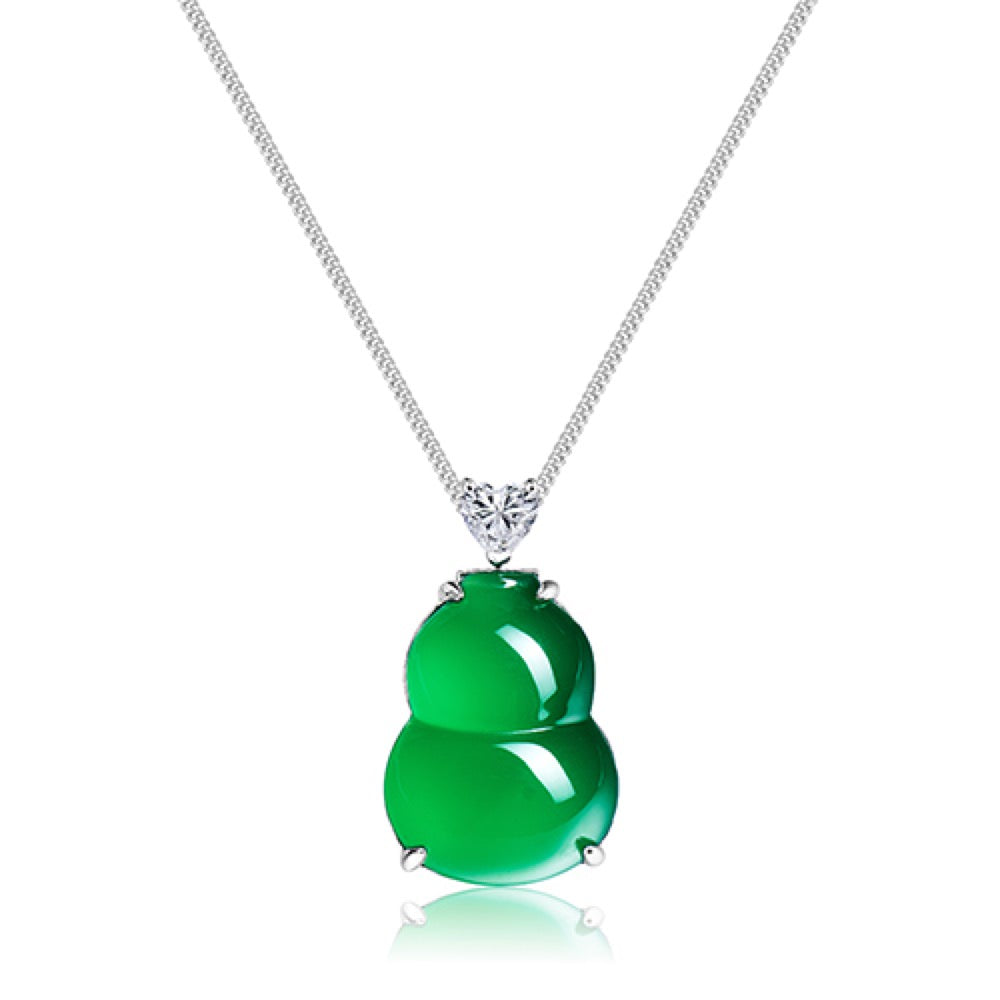 Chalcedony Gourd Necklace For Women Jewelry