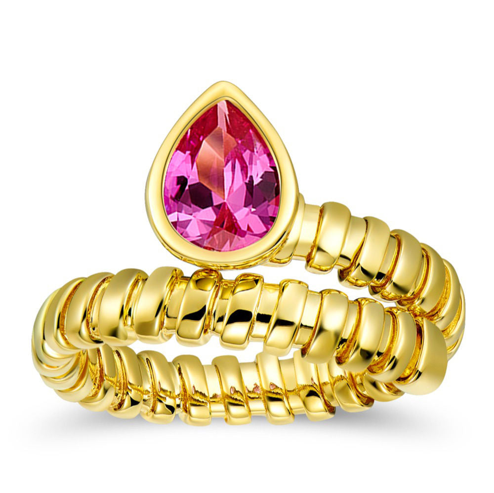 Wrapped Spring Snake Ring For Women Jewelry