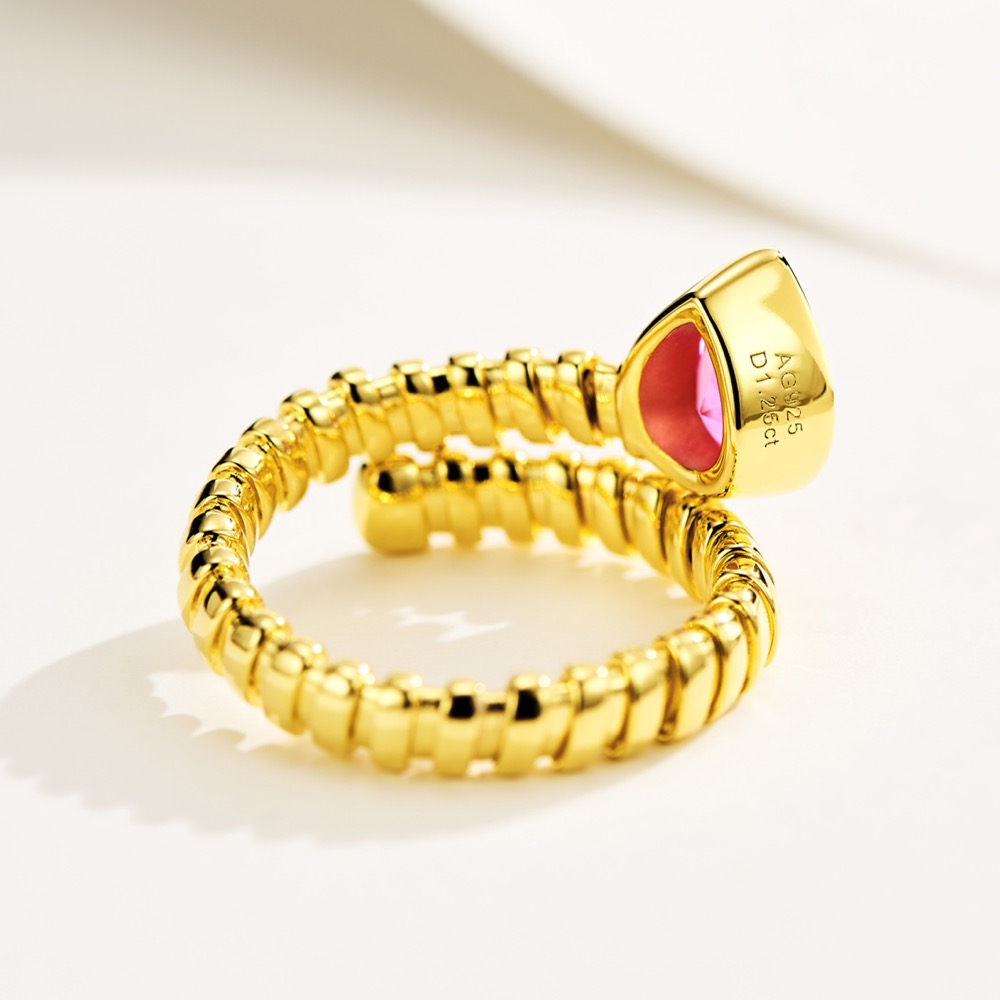 Wrapped Spring Snake Ring For Women Jewelry