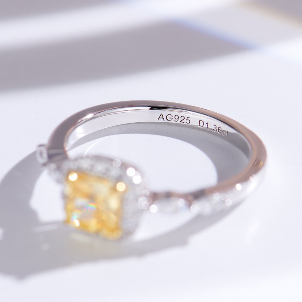 Star Colored Diamond Ring For Women Jewelry