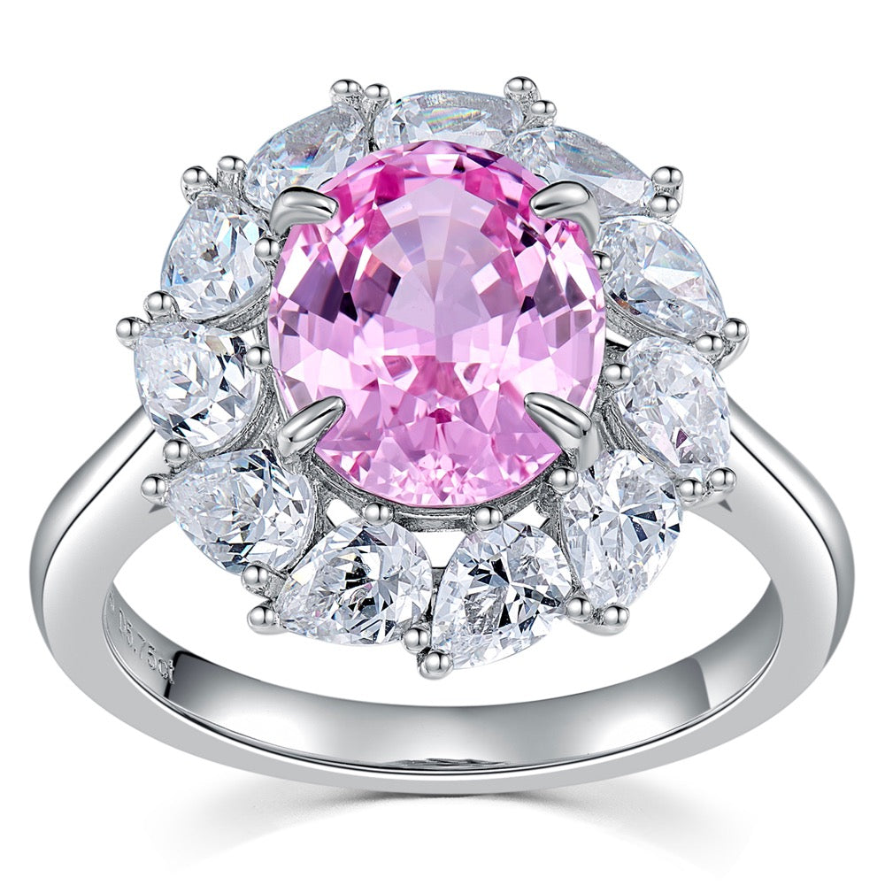 Purple Surround Diamond Ring For Women Jewelry