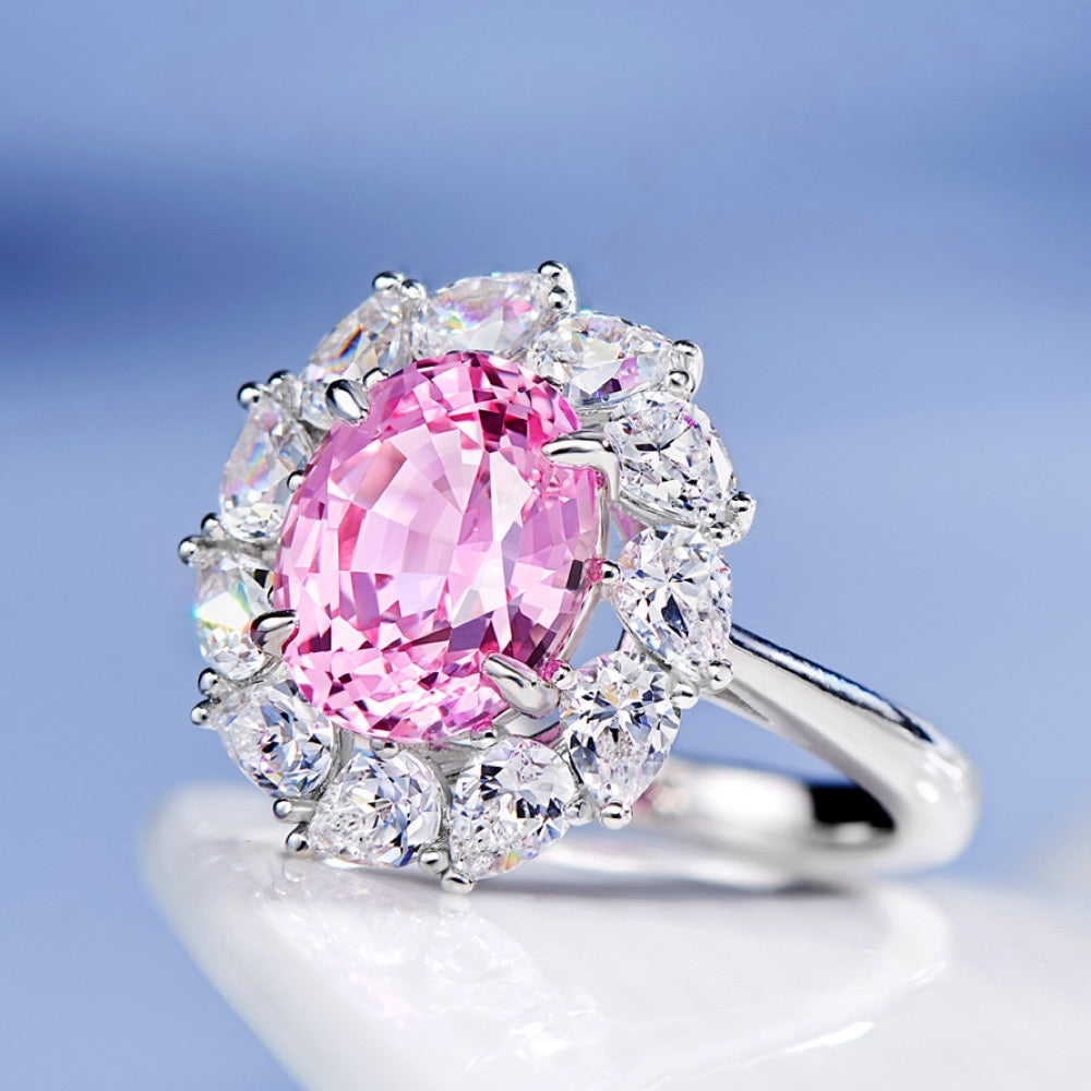 Purple Surround Diamond Ring For Women Jewelry