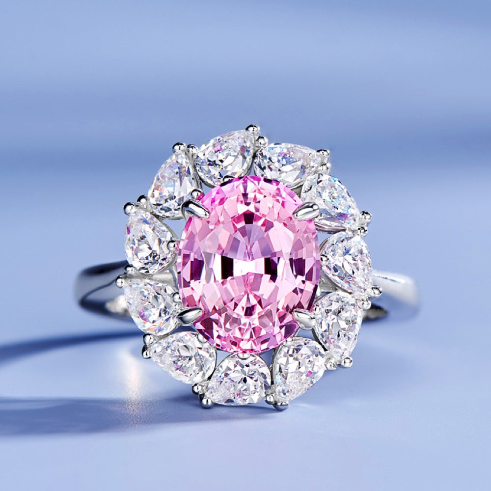 Purple Surround Diamond Ring For Women Jewelry
