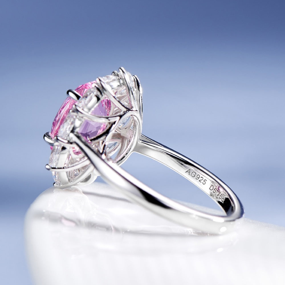 Purple Surround Diamond Ring For Women Jewelry