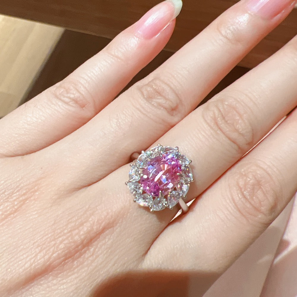 Purple Surround Diamond Ring For Women Jewelry