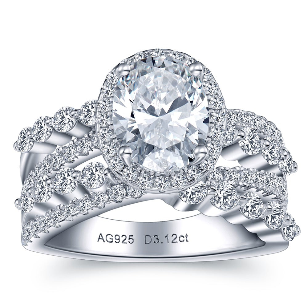 Crossed Diamond Ring For Women Jewelry