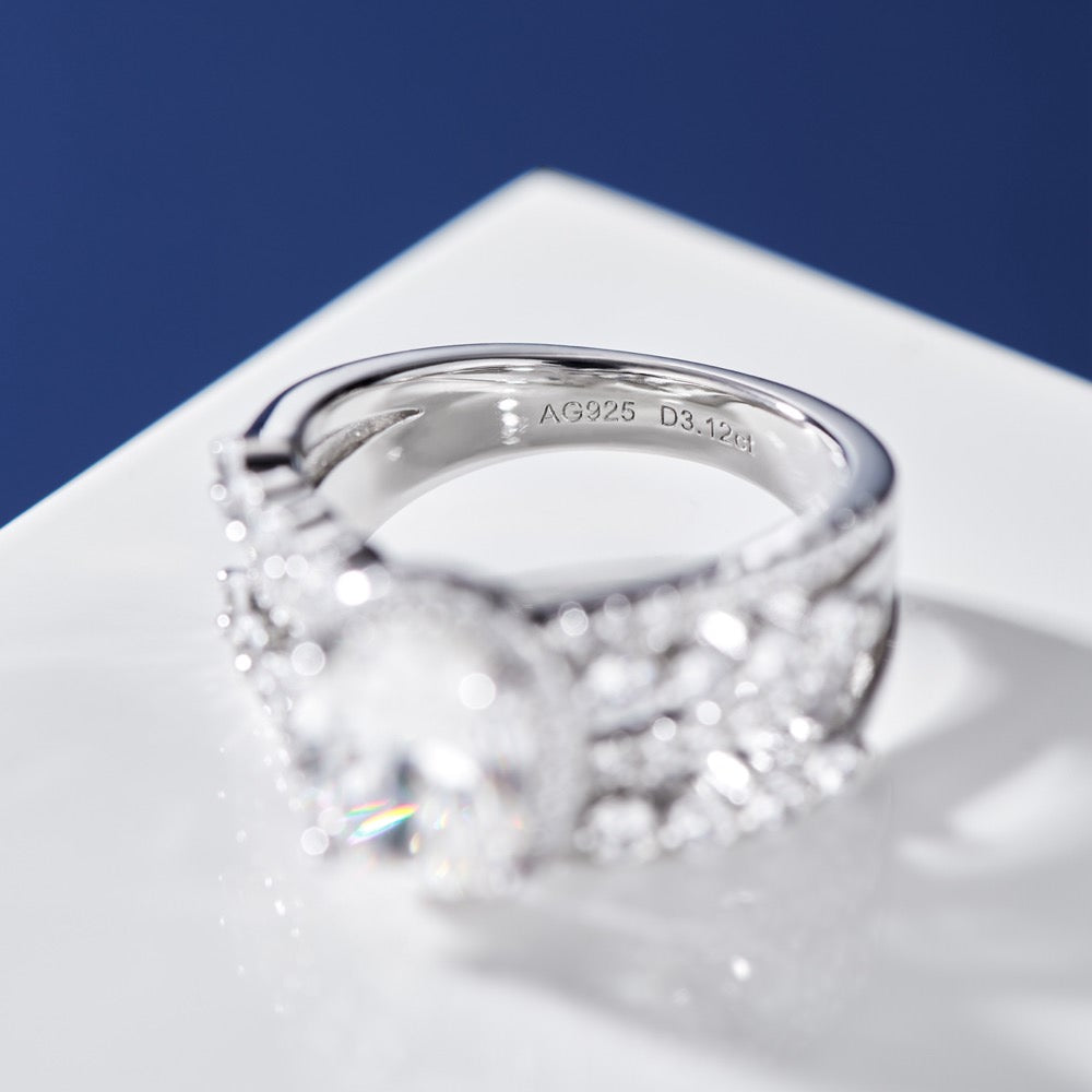 Crossed Diamond Ring For Women Jewelry