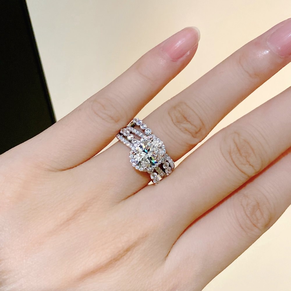 Crossed Diamond Ring For Women Jewelry
