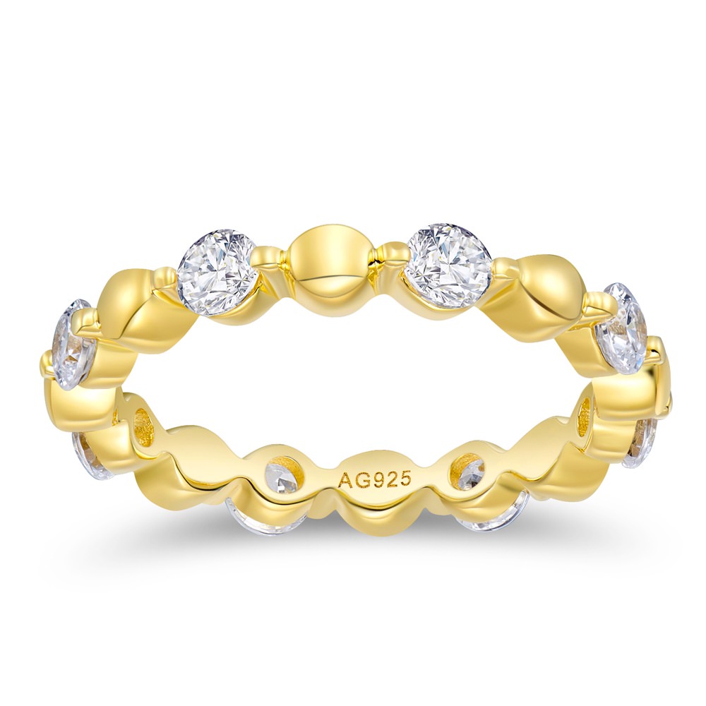 Beads Diamonds Ring For Women Jewelry