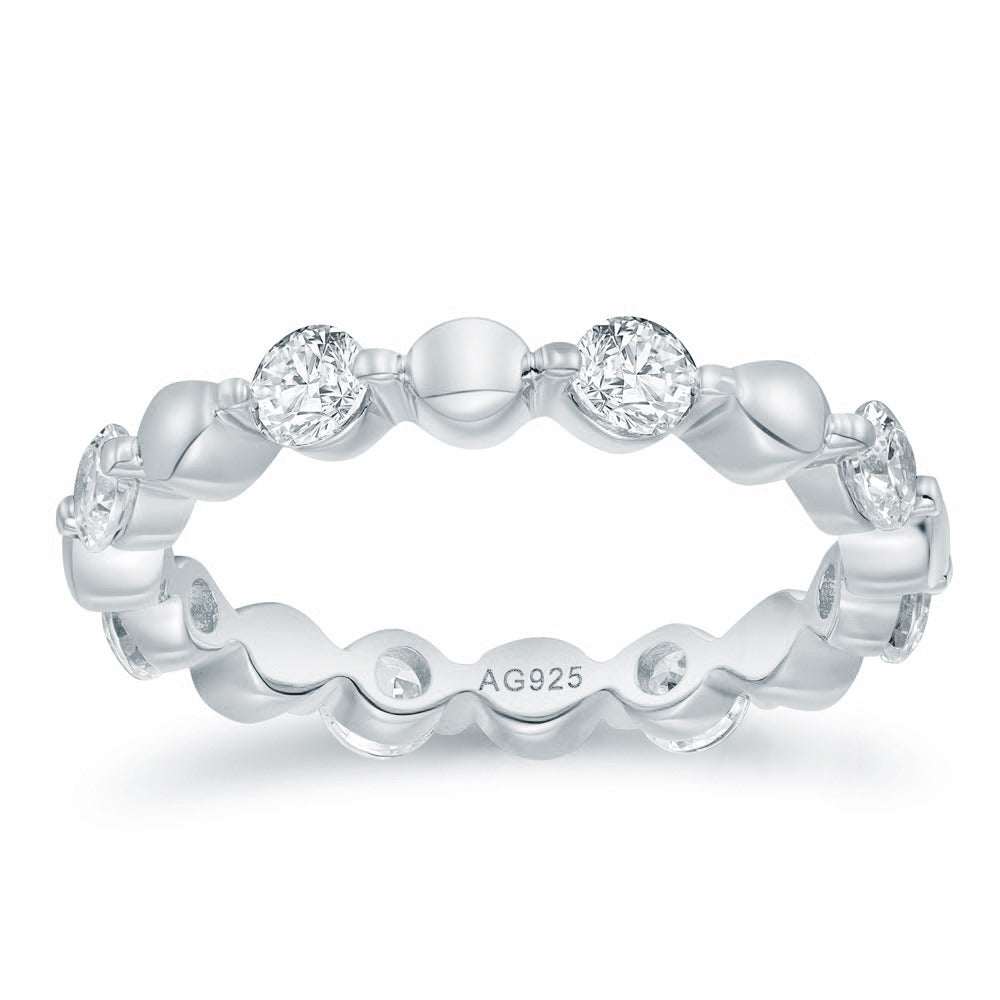 Beads Diamonds Ring For Women Jewelry