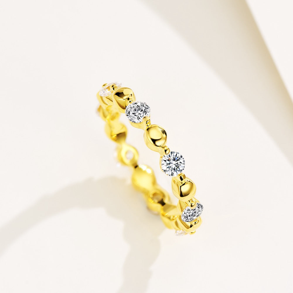 Beads Diamonds Ring For Women Jewelry