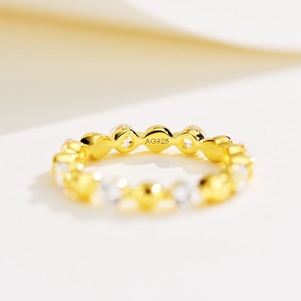 Beads Diamonds Ring For Women Jewelry