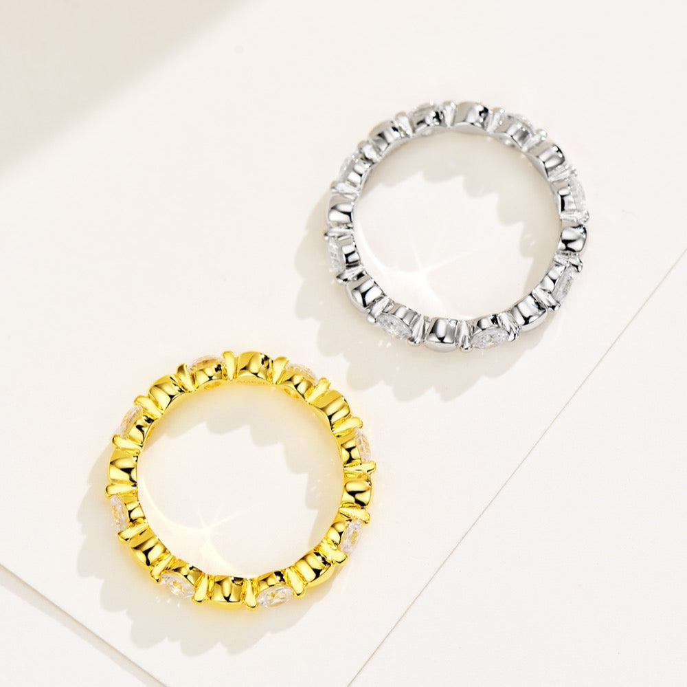 Beads Diamonds Ring For Women Jewelry