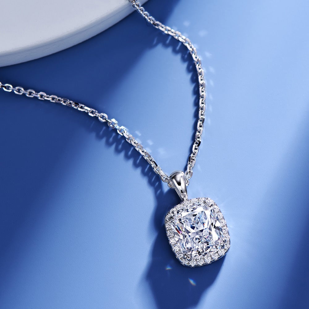 Square Diamond Necklace For Women Jewelry