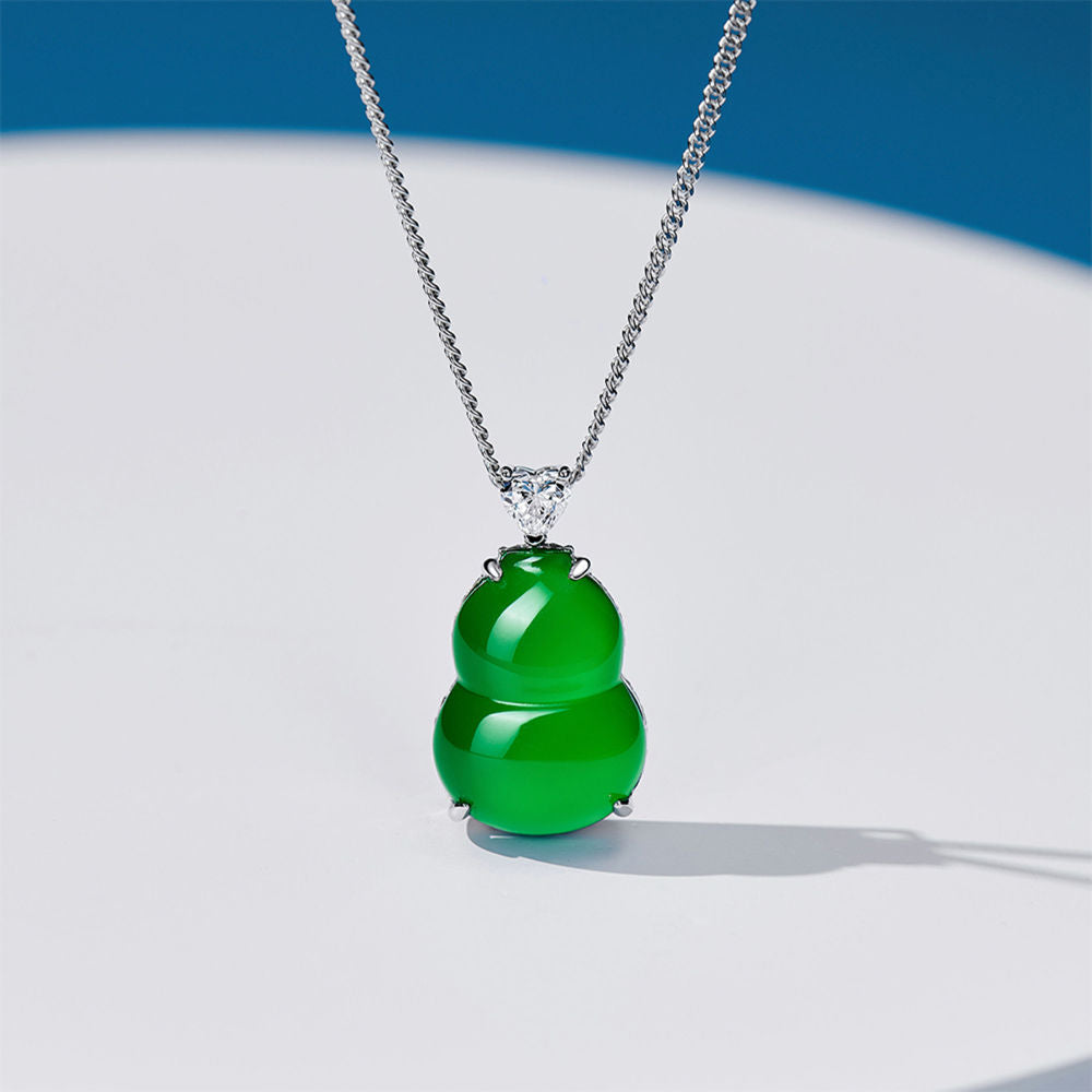 Chalcedony Gourd Necklace For Women Jewelry