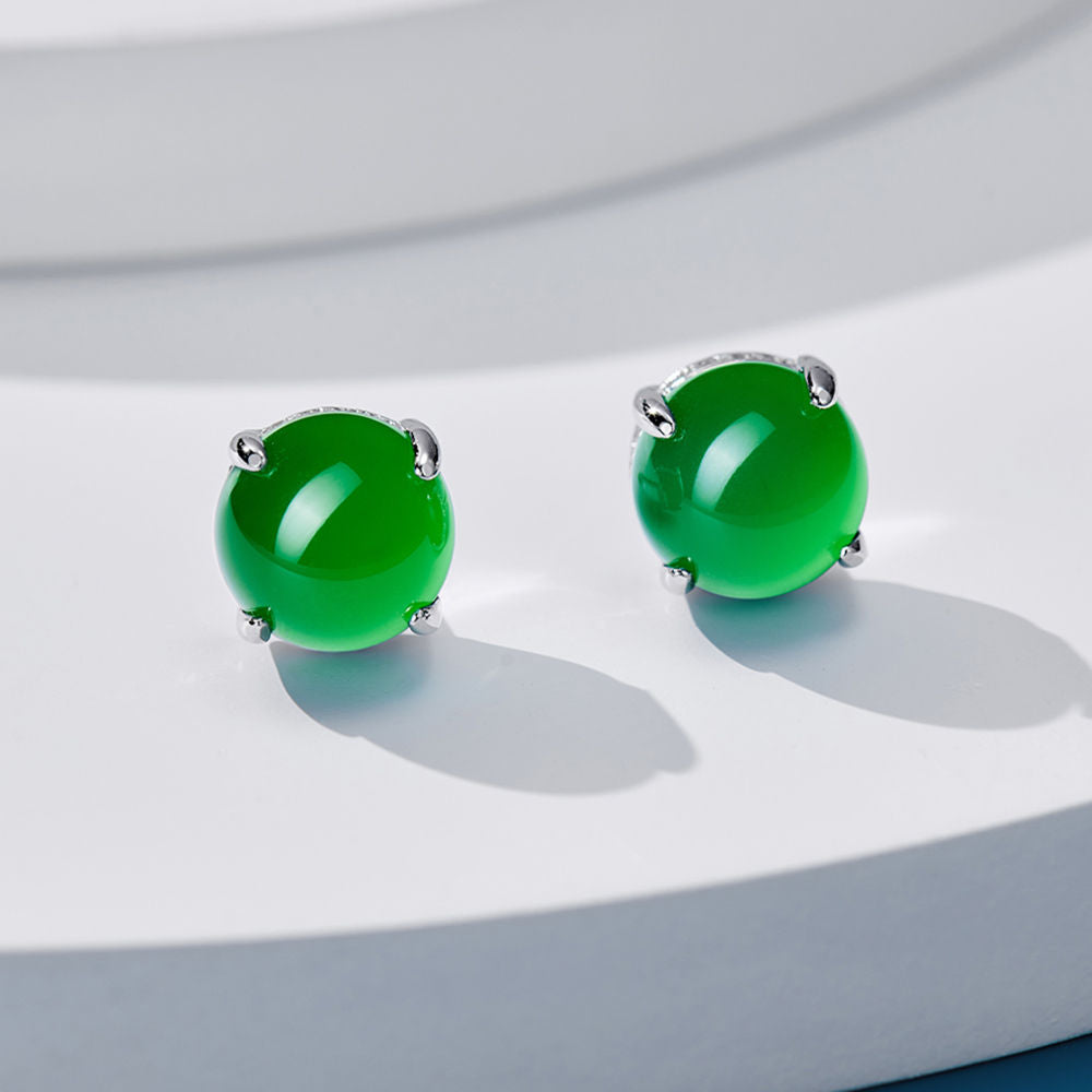 Chrysoprase Diamond Earrings For Women Jewelry