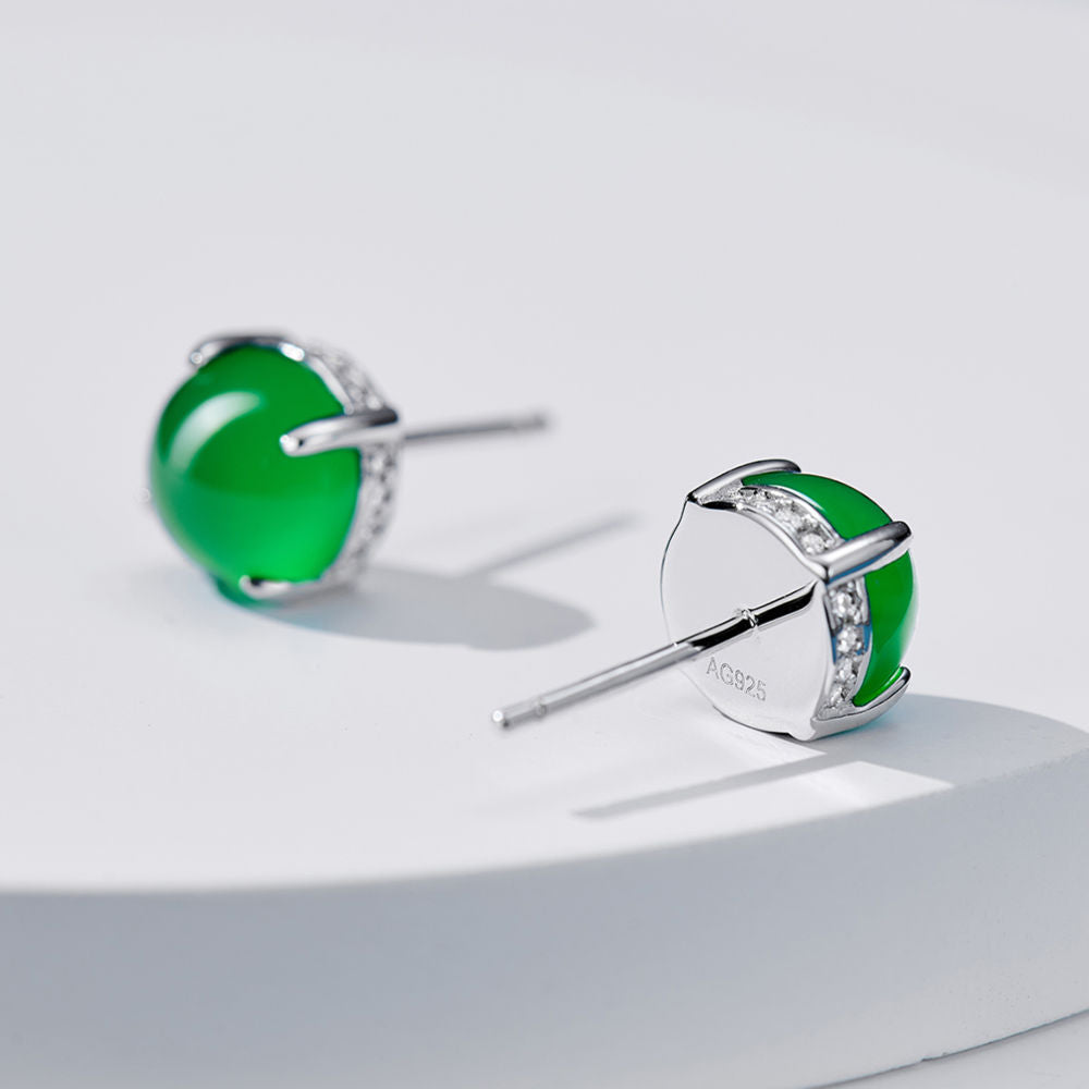 Chrysoprase Diamond Earrings For Women Jewelry