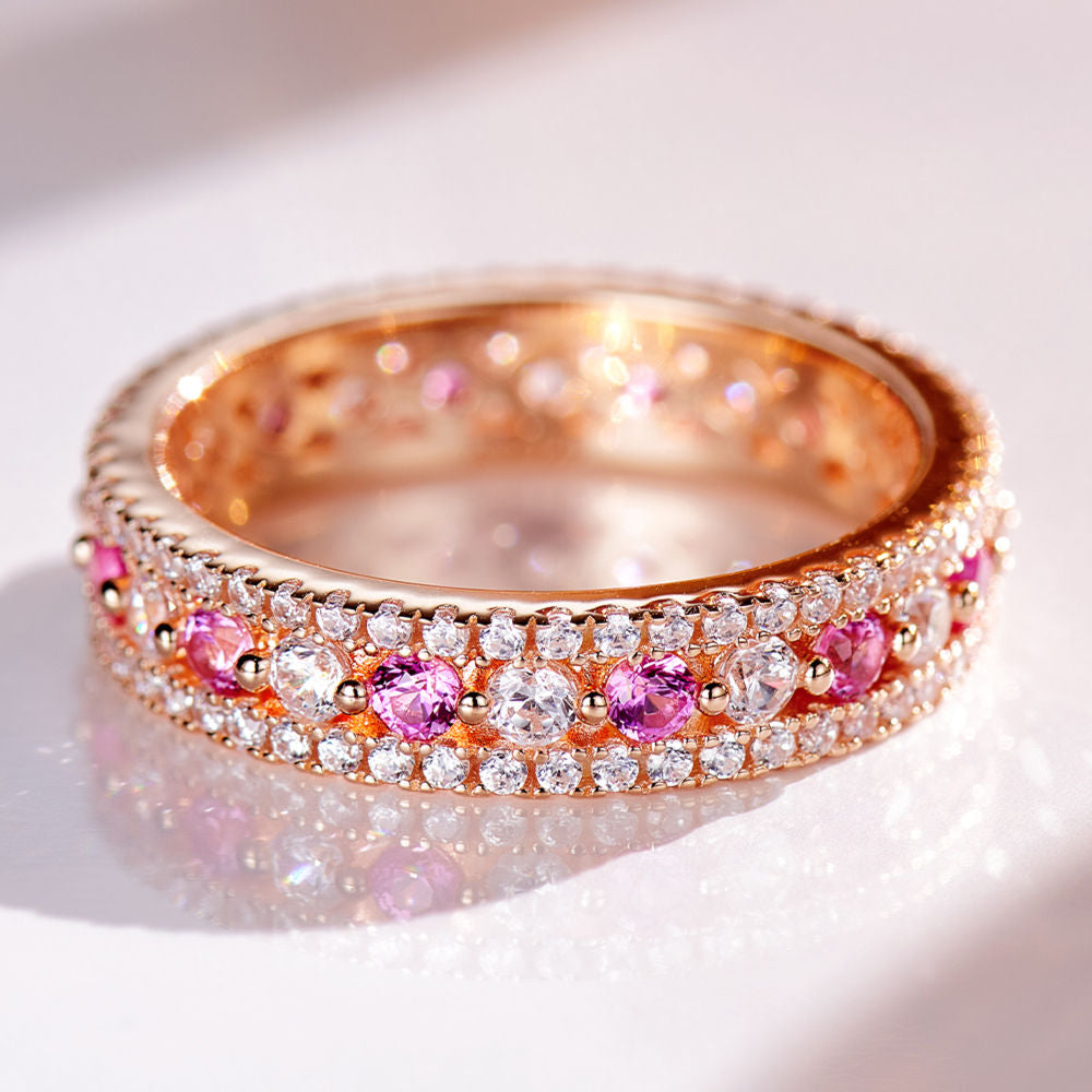 Intercolored Diamond Ring For Women Jewelry