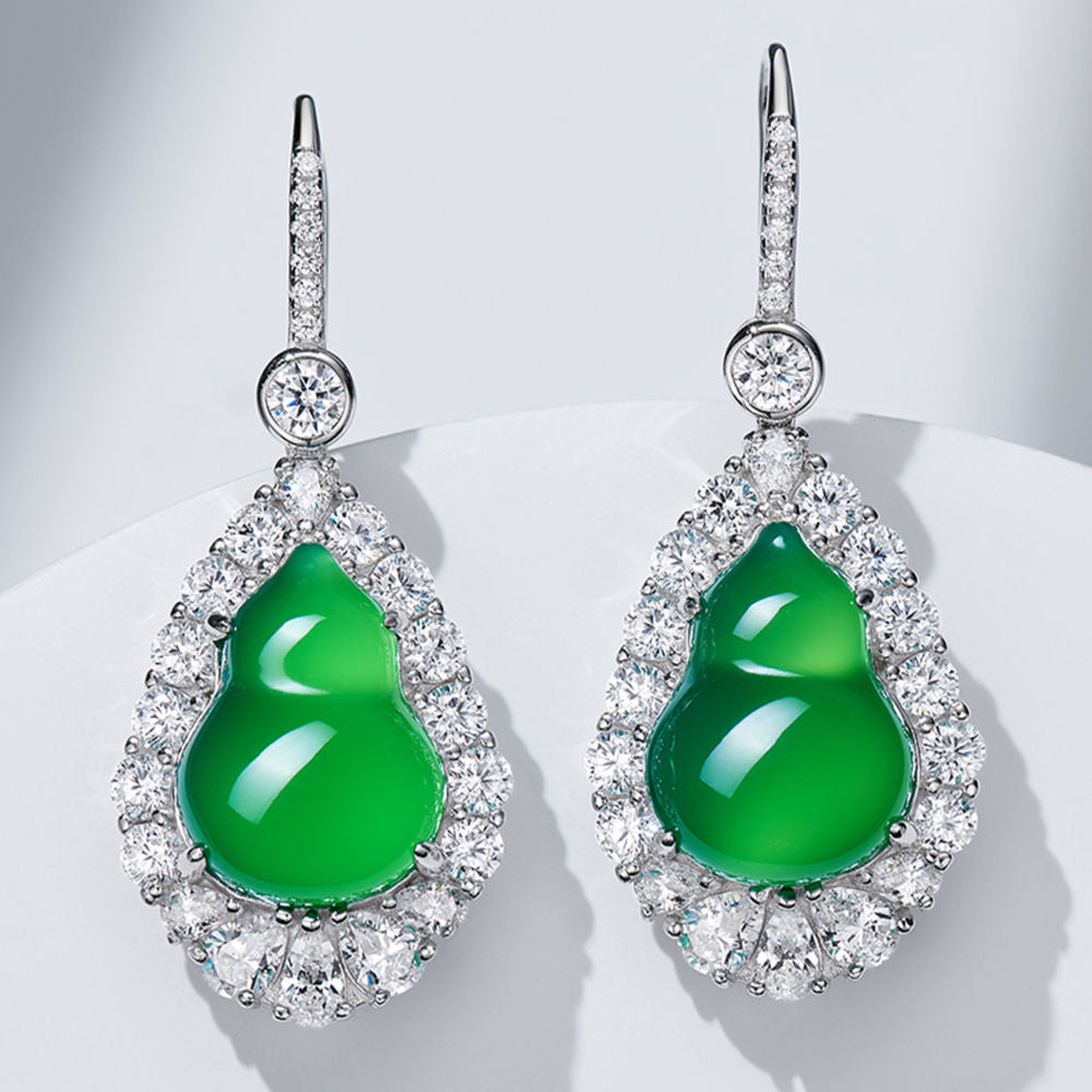 Green Gourd Earrings For Women Jewelry