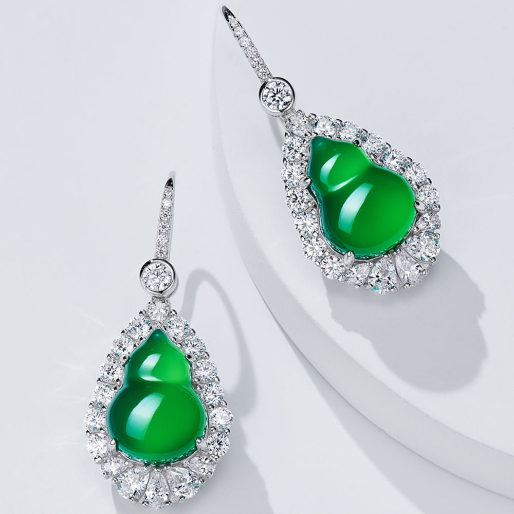 Green Gourd Earrings For Women Jewelry