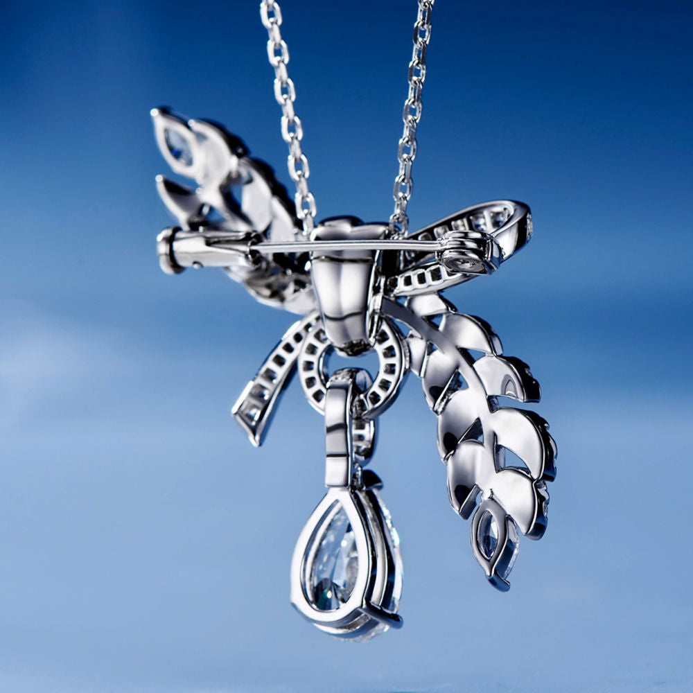 Wheat Brooch Triple Wear Necklace For Women Jewelry