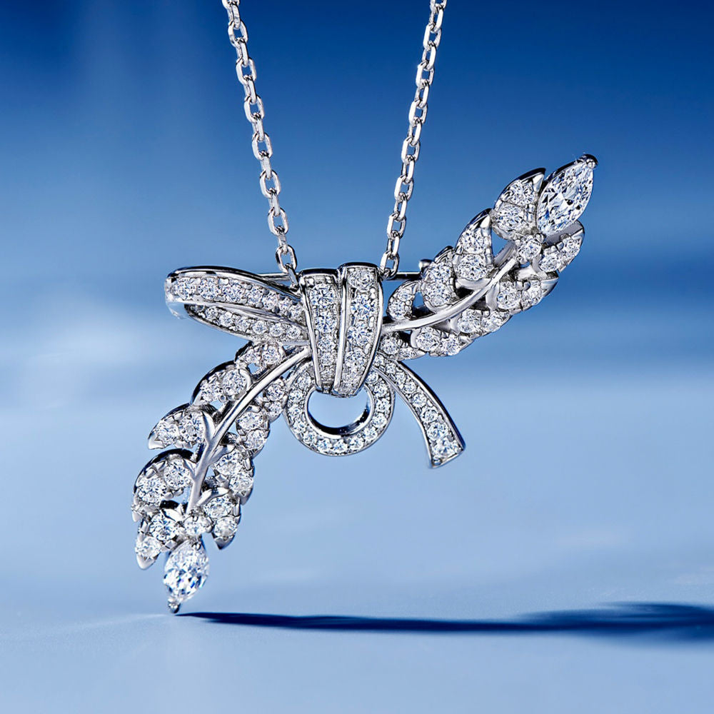Wheat Brooch Triple Wear Necklace For Women Jewelry