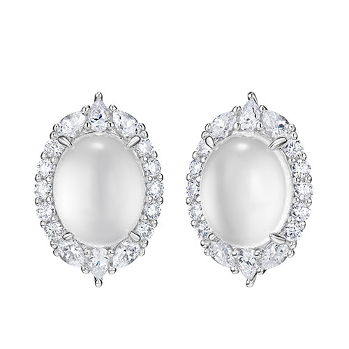 Egg-shaped Chrysoprase Earrings For Women Jewelry