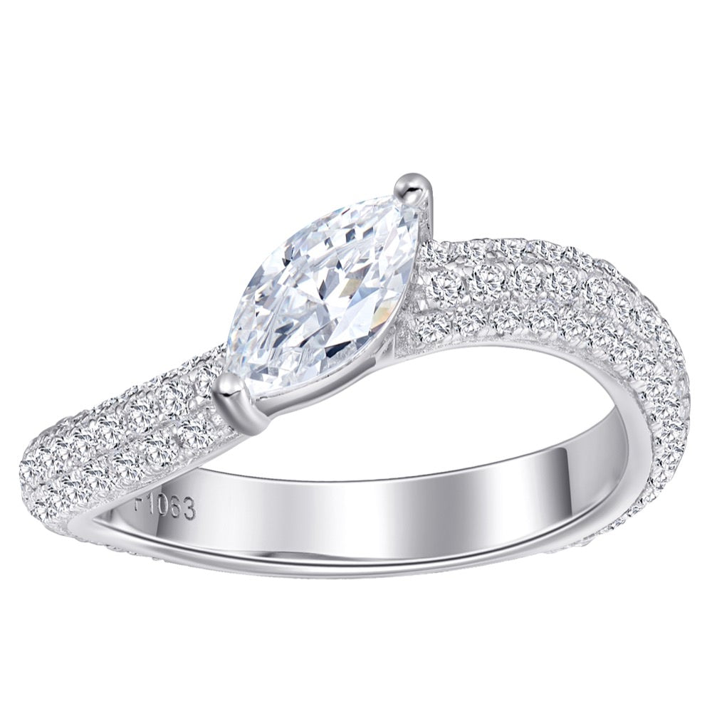Wave Diamond Ring For Women Jewelry