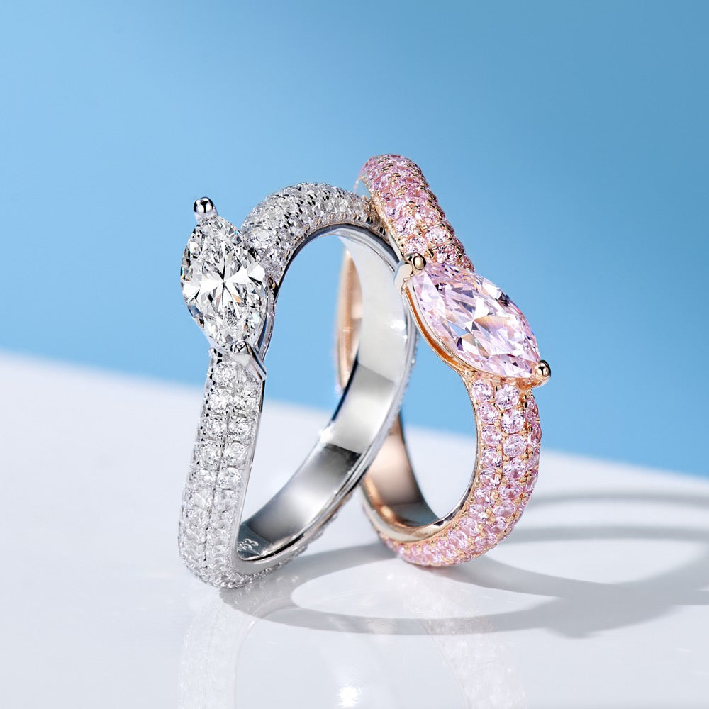 Wave Diamond Ring For Women Jewelry