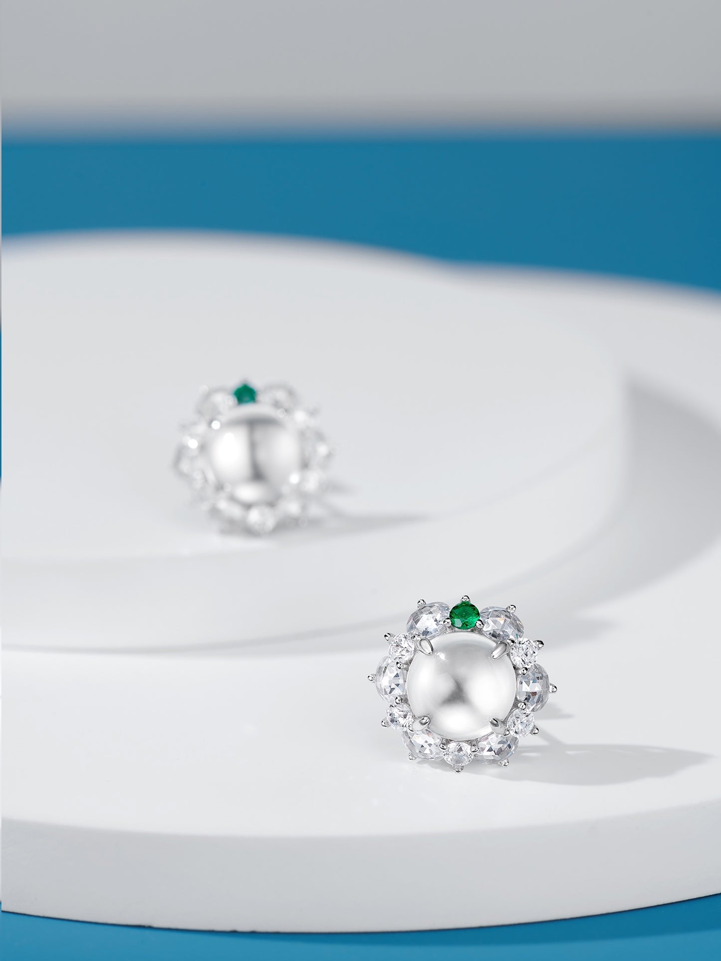 Jade and Diamond Earrings For Women Jewelry