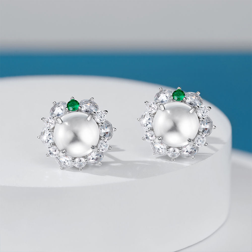 Jade and Diamond Earrings For Women Jewelry