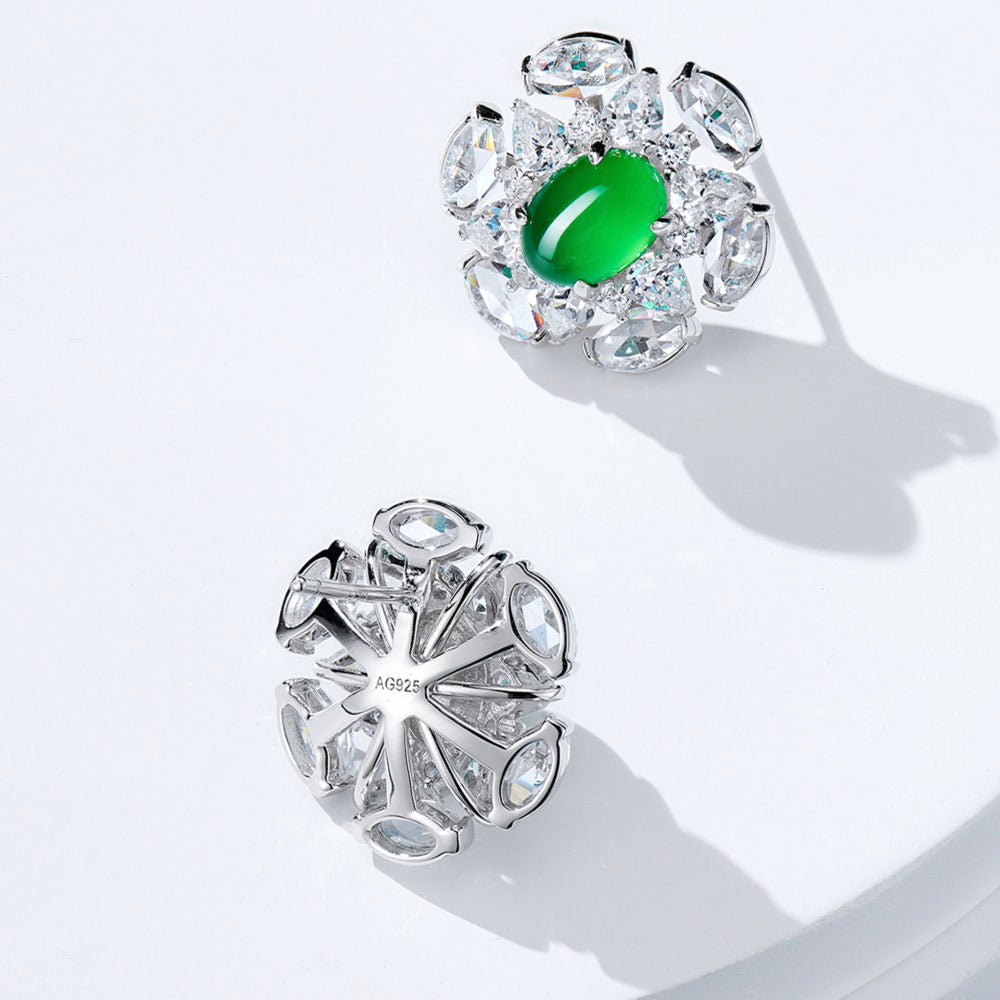 Chrysoprase Fireworks Earrings For Women Jewelry